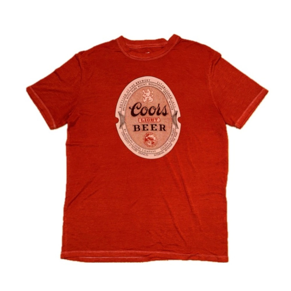 Red/dark orange Beer T-Shirt Coors Light